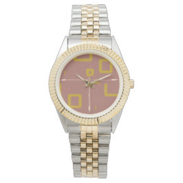 Geometrische eWatchWatch in Brown Box Armbanduhr
