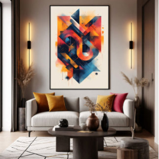 Geometrische Explosion Poster
