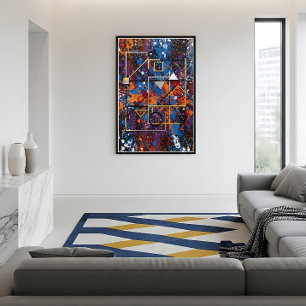 Geometrische Explosion Urbane Abstraktion Leinwanddruck