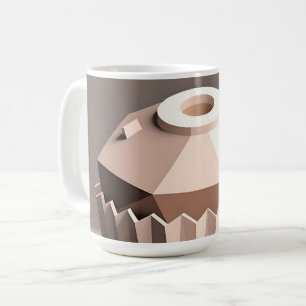 Geometrische facettierte Cupcake-Kunst Kaffeetasse
