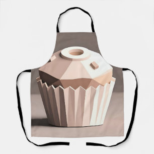 Geometrische facettierte Cupcake-Kunst Schürze