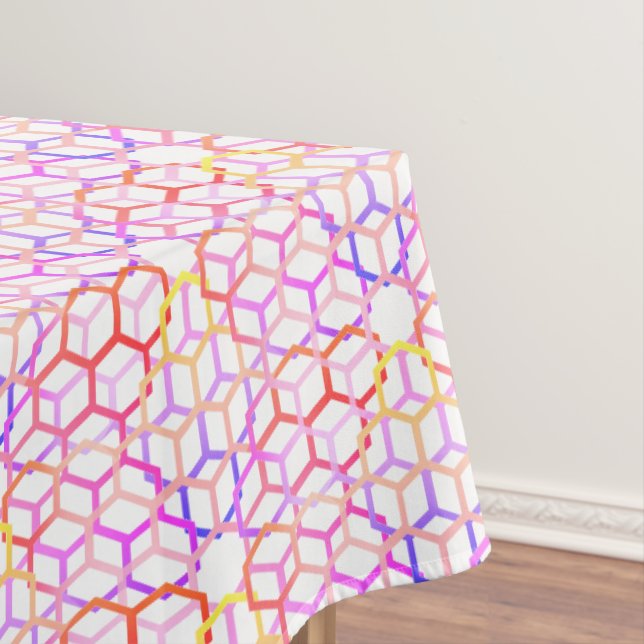Geometrische Farben groß Tischdecke (Beispiel)