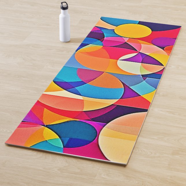 Geometrische Farbenbewegung Yogamatte (Beispiel)