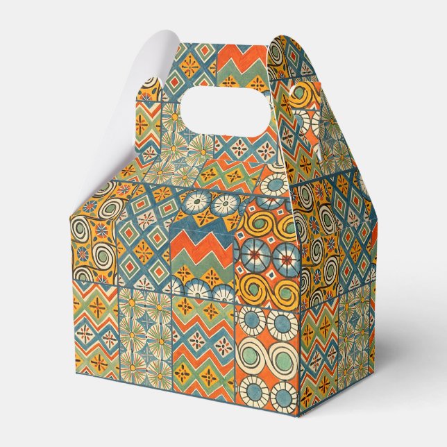 Geometrische farbenfrohe antike ägyptische Grafik Geschenkschachtel (Vorderseite)