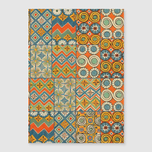 Geometrische farbenfrohe antike ägyptische Grafik Magnetkarte