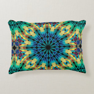 Geometrische farbenfrohe Formen Mandala Dekokissen