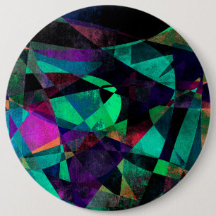 Geometrische, farbenfrohe, grungenhafte Abstrakte Button