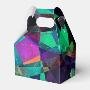 Geometrische, farbenfrohe, grungenhafte Abstrakte Geschenkschachtel