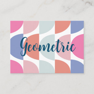 Geometrische farbenfrohe Halbkreis-Geometrie  Visitenkarte