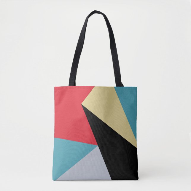 Geometrische Farbgebung Moderne Abstrakte Tote Tas Tasche (Vorderseite)