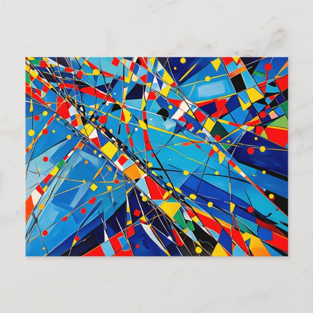 Geometrische Farborbit-Abstraktion Postkarte (Vorderseite)