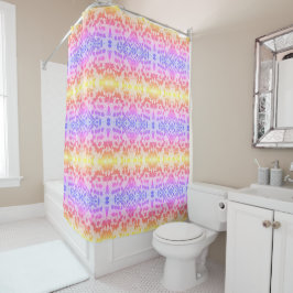 GEOMETRISCHE FARBSTOFFE BLÄTTER DUSCHVORHANG