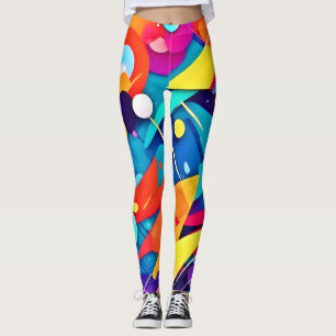 Geometrische FarbSymphonie Leggings
