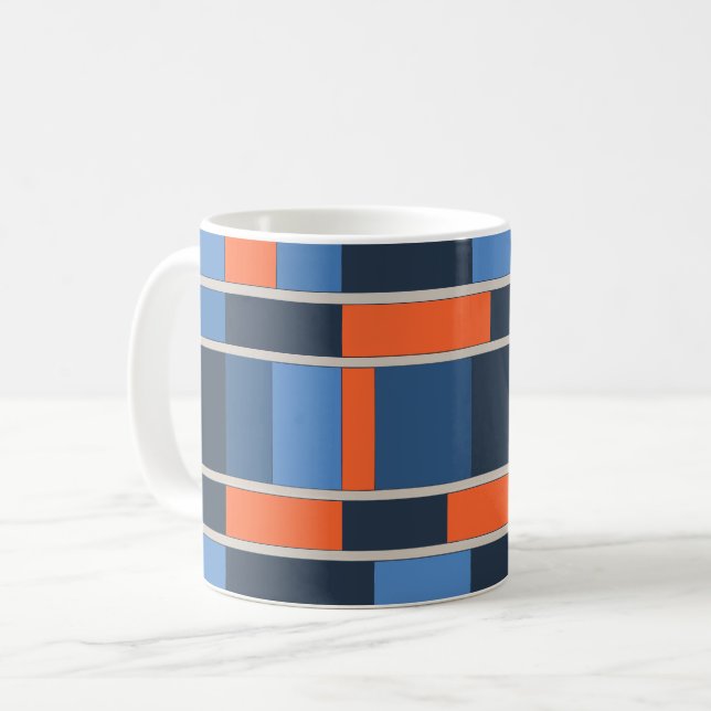 Geometrische fette Blöcke Kaffeetasse (Vorderseite Links)