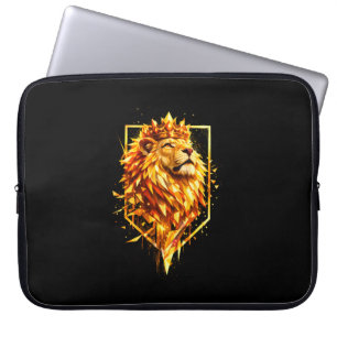 Geometrische Feuer Löwenkrone Laptopschutzhülle