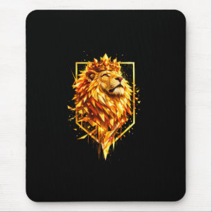 Geometrische Feuer Löwenkrone Mousepad