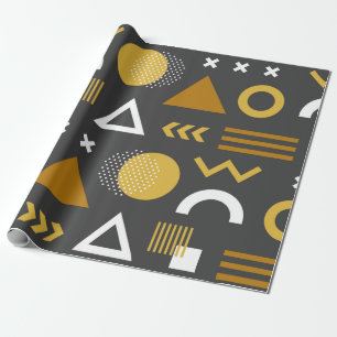 Geometrische Figuren nahtloses Musterdesign. Vinta Geschenkpapier