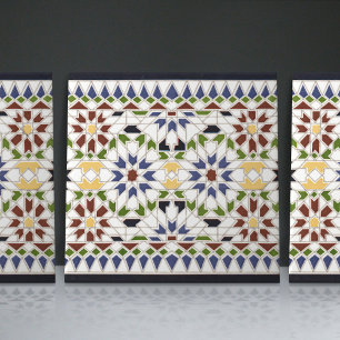 Geometrische florale marokkanische Wohngestaltung  Fliese