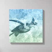 Geometrische Flying Green Sea Turtle