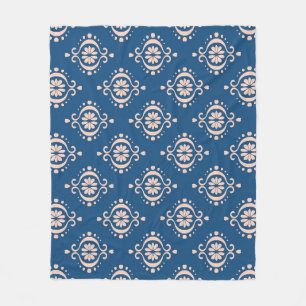 Geometrische Folklore Damaskus-Ornament der Ikat Fleecedecke