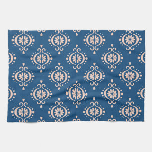 Geometrische Folklore Damaskus-Ornament der Ikat Geschirrtuch