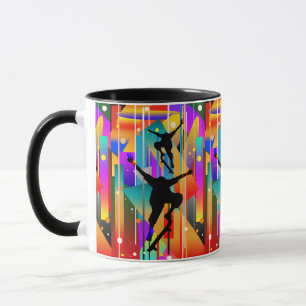 Geometrische Form Abstrakter Skateboard-Sport Tasse