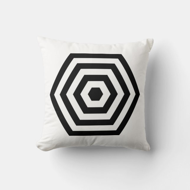Geometrische Form auf weiß Kissen (Vorderseite)