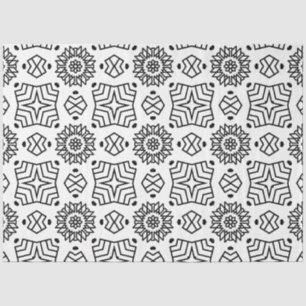 Geometrische Form der Schwarz-weißen großen Sonnen Seidenpapier