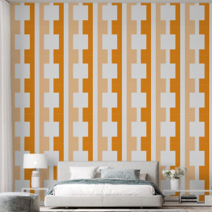 Geometrische Form des weißen Orangenquadrats Tapete