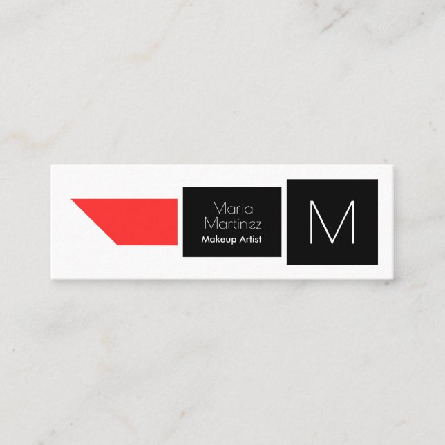Geometrische Formabdeckung des Lippenstifts Mini Visitenkarte (Vorderseite)