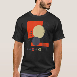 Geometrische Formen Abstrakt Moderne Vintage Farbe T-Shirt