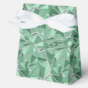 Geometrische Formen abstraktes grünes Muster Geschenkschachtel