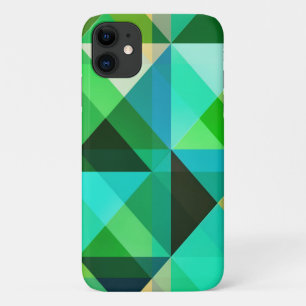 Geometrische Formen Aqua Blue und Green Case