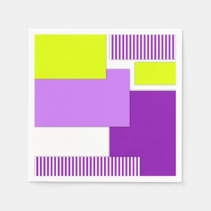 Geometrische Formen aus mehrfarbigem Papier Serviette