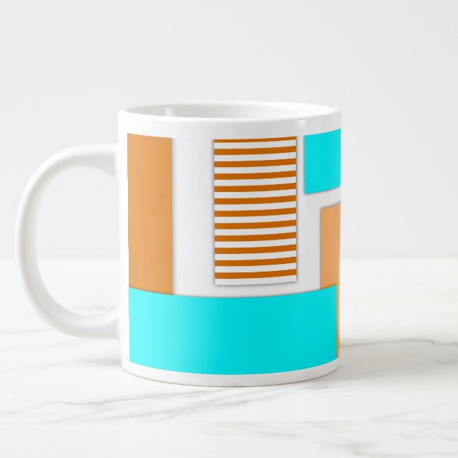 Geometrische Formen aus Papier Jumbo-Tasse (Links)