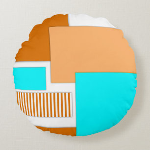 Geometrische Formen aus Papier Rundes Kissen