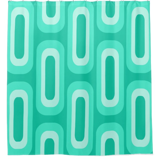 Geometrische Formen des Mitteljahrhunderts Duschvorhang (Vorderseite)