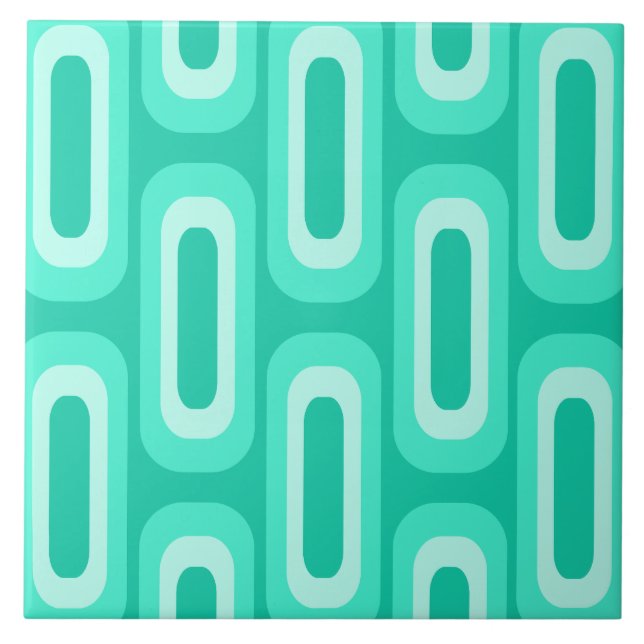 Geometrische Formen des Mitteljahrhunderts Fliese (Vorderseite)