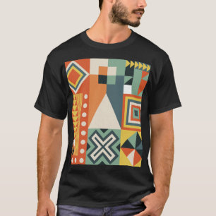 Geometrische Formen, einfacher flacher Hintergrund T-Shirt