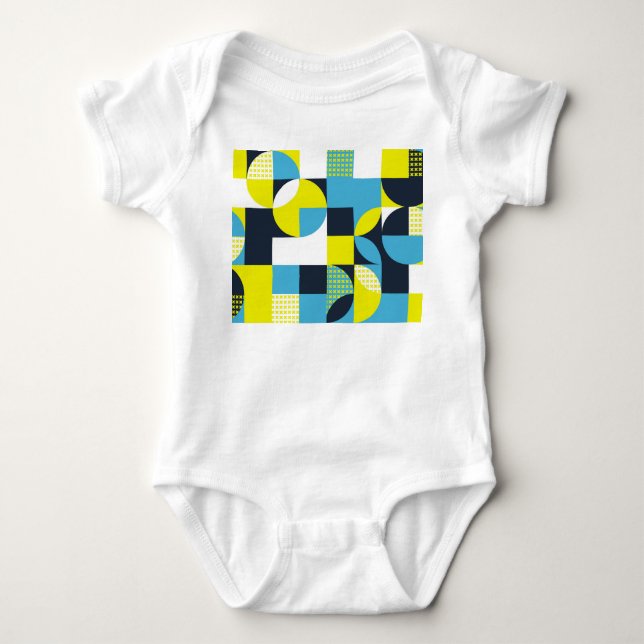 Geometrische Formen, farbiger abstrakter Hintergru Baby Strampler (Vorderseite)