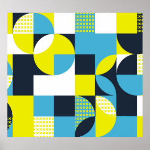 Geometrische Formen, farbiger abstrakter Hintergru Poster