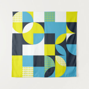 Geometrische Formen, farbiger abstrakter Hintergru Wandteppich