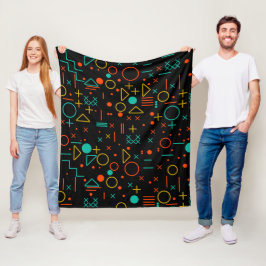 Geometrische Formen Fleecedecke