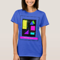 GEOMETRISCHE FORMEN GEMUSTERT NEON RETRO 80'S FASH