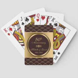 Geometrische Formen, goldbraun und geometrisch, mi Spielkarten