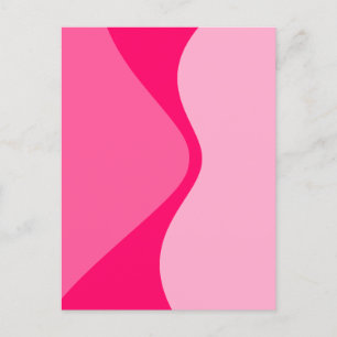 geometrische Formen in rosa Farbketten Postkarte