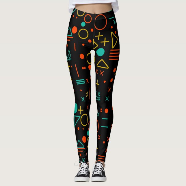Geometrische Formen Leggings (Vorderseite)