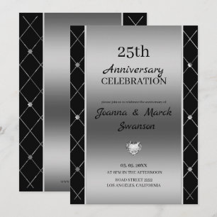 Geometrische Formen mit Diamanten Einladung