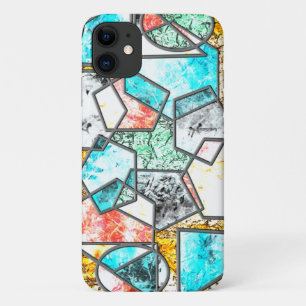 Geometrische Formen mit seltsamen weißlichen Textu Case-Mate iPhone Hülle