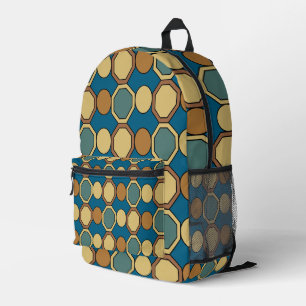 Geometrische Formen Mitte des Jahrhunderts Moderne Bedruckter Rucksack